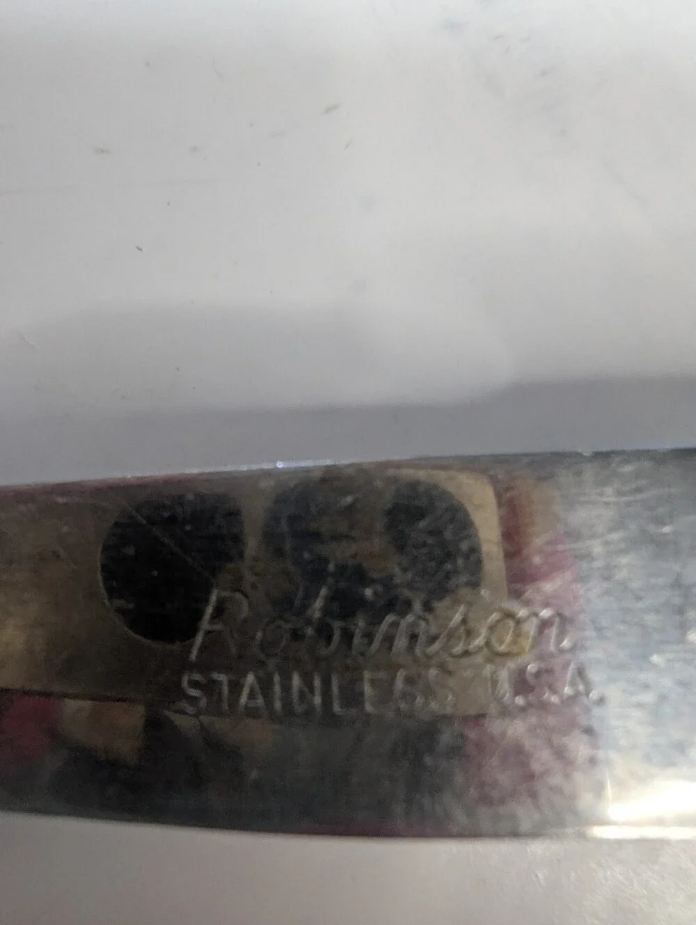 Robinson Stainless Steel Short Slotted Spatula Turner Wooden Handle Vintage